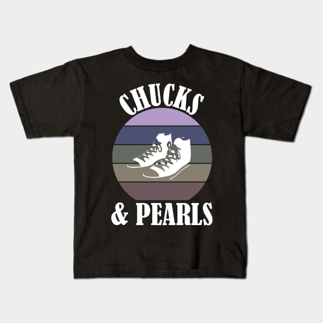 Chucks and Pearls Kids T-Shirt by Mathew Graphic